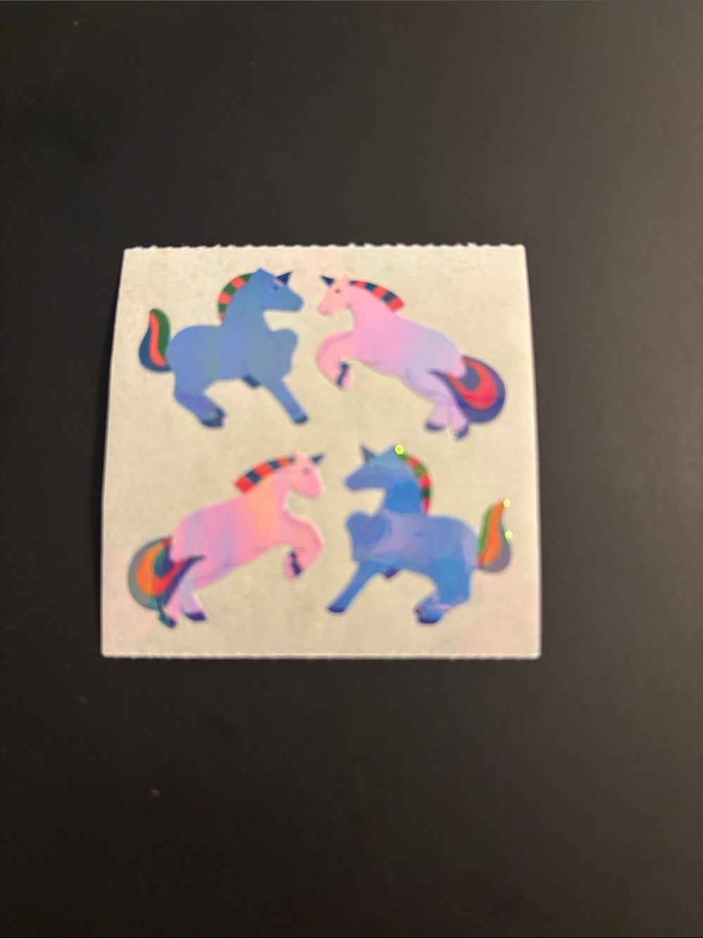 4/$20 Great 7 Pearly Pearly/ Iridescent Unicorn Sticker Mod Vintage 80’s